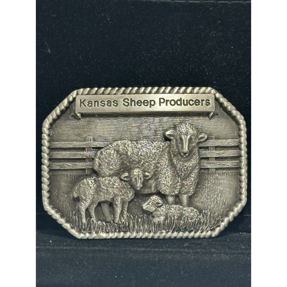 Vintage 1986 Kansas Sheep Producers Ram Lamb Limited Edition 200 Belt Buckle